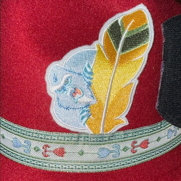 Disney Matterhorn Red Fedora Hat with Feather Ears RARE main image 10